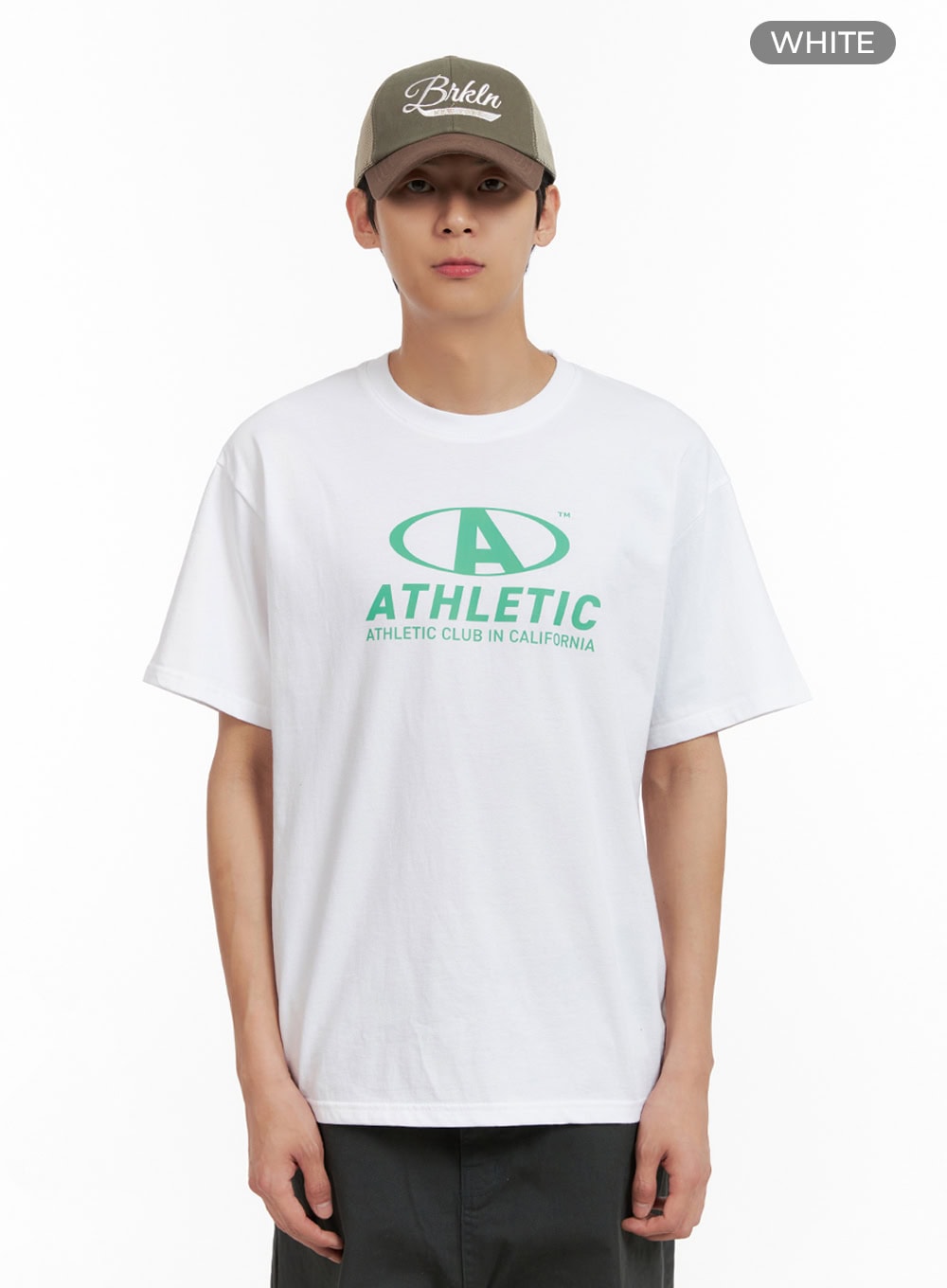 Men's Graphic Round Neck T-Shirt (White) IL404