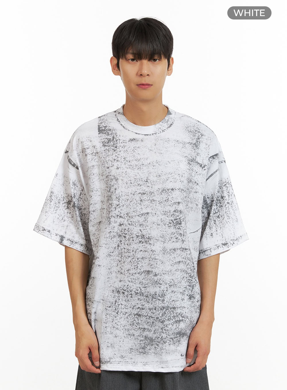 Men's Graphic Round Neck Oversized Top IU418