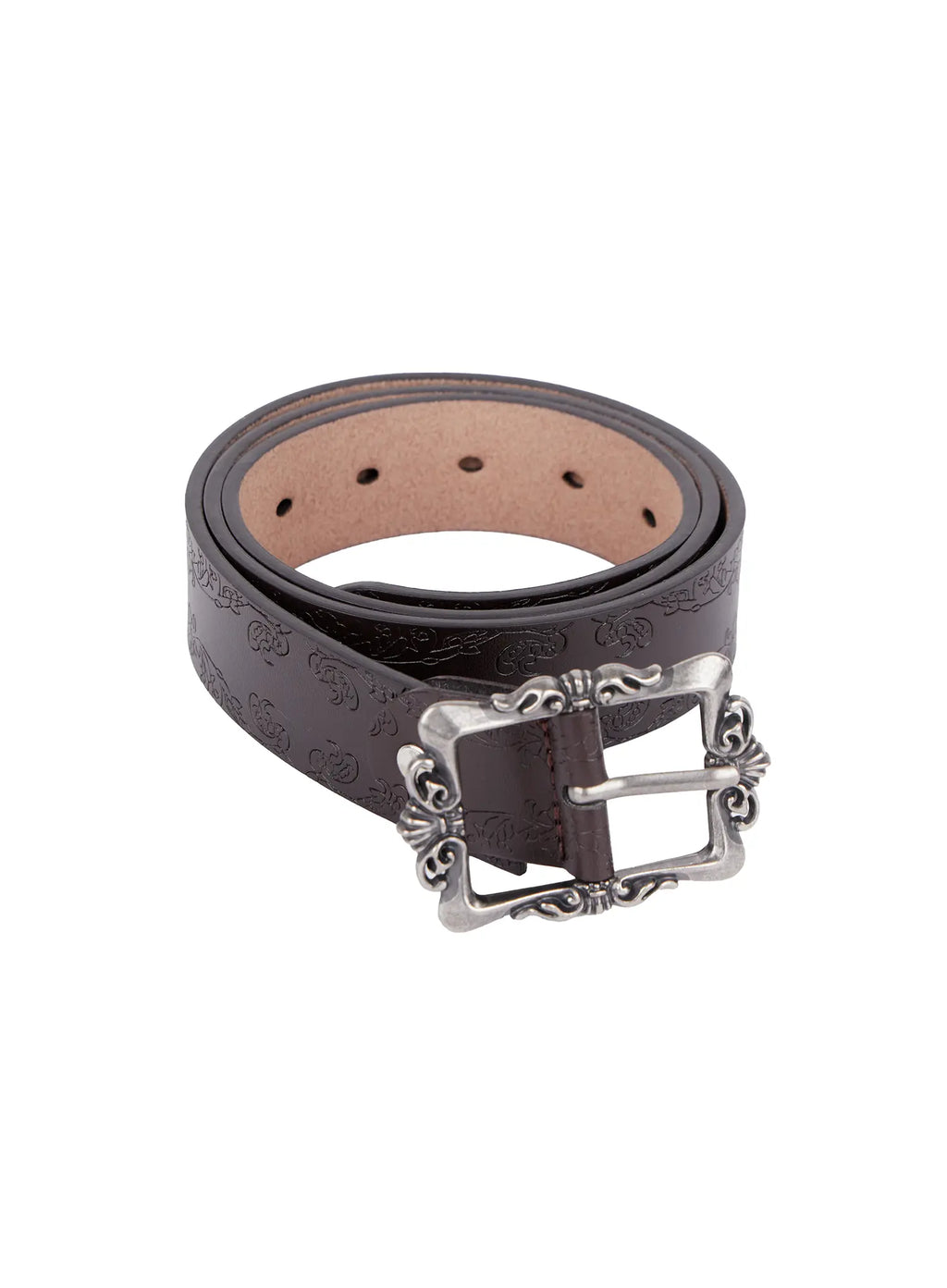 Square Buckle Faux Leather Belt IS525