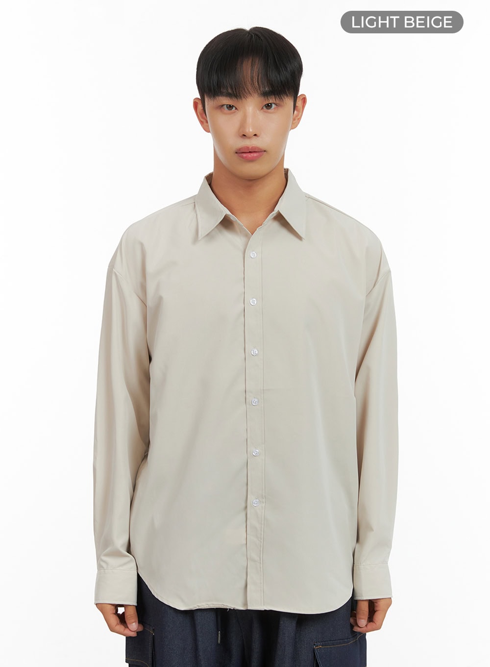 Men's Solid Collared Buttoned Shirt IS420