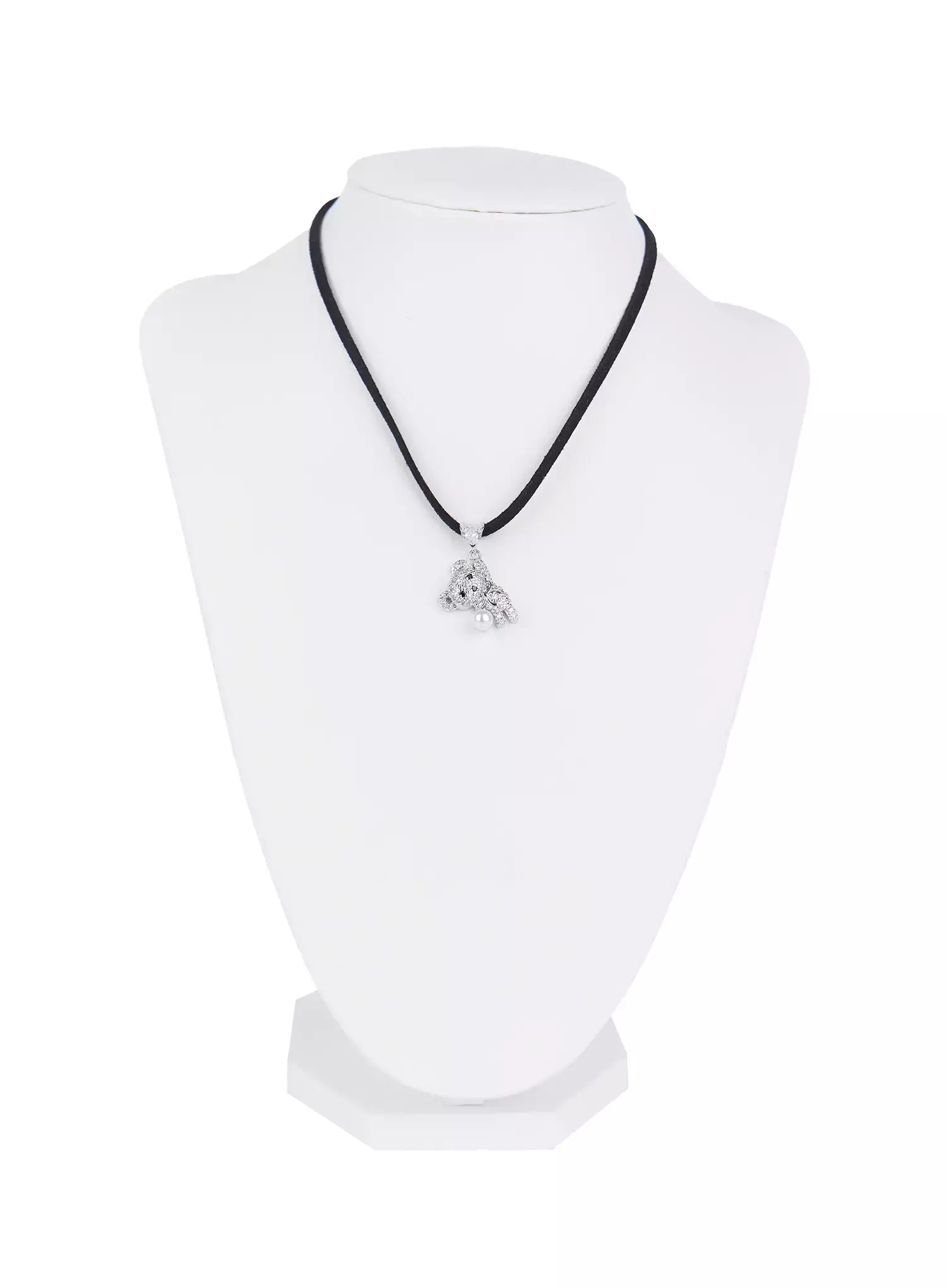 ACC Onkapo Teddy with a Ball Black Cord Necklace IG507