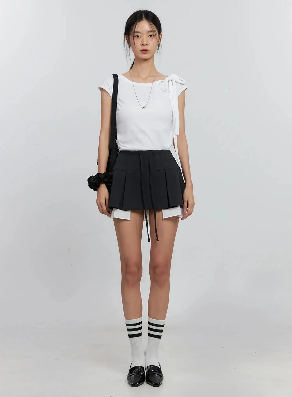 Cap Sleeve Bow Tie Top IS516