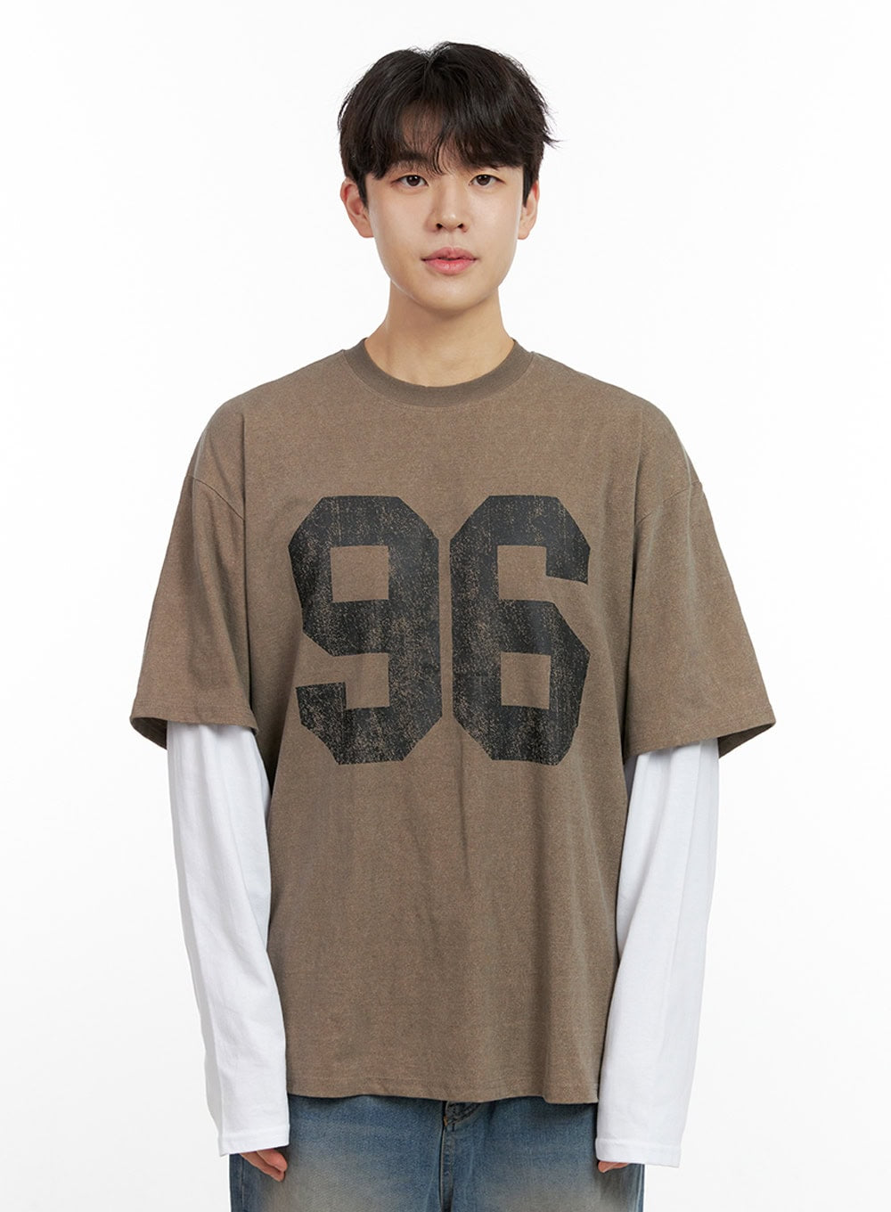 Men's Oversize Fit Round Neck Cotton Tee IN422