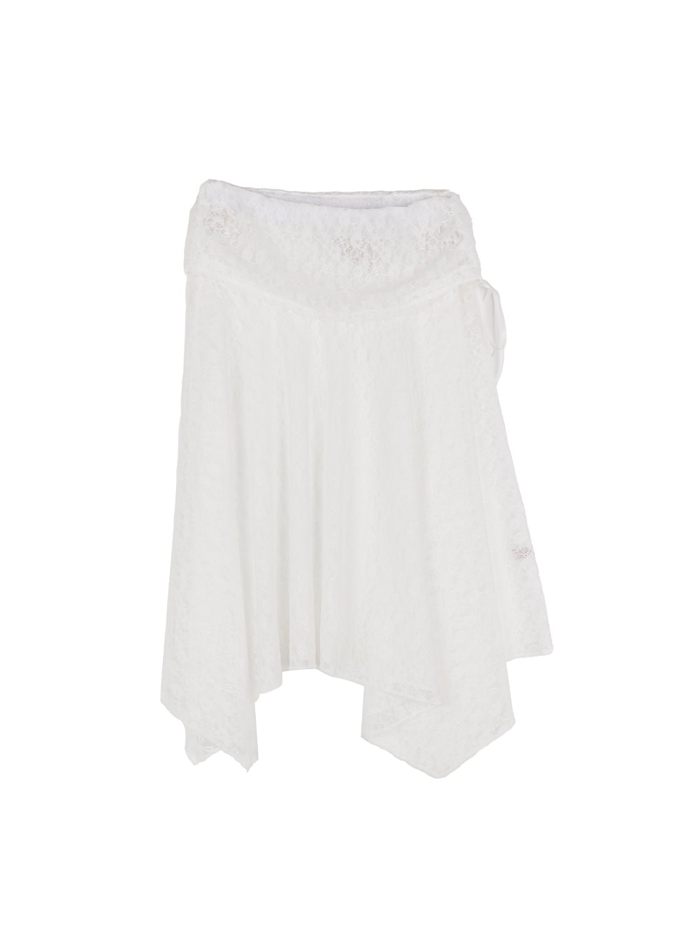 Lace Flare Handkerchief Midi Skirt IY502