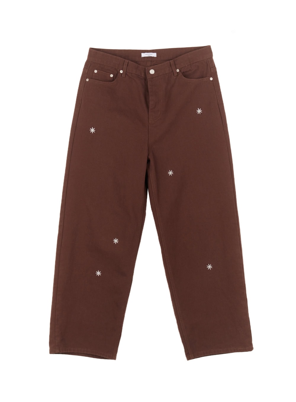 Men's Wide-Leg Pants with Embroidered Flowers IA504