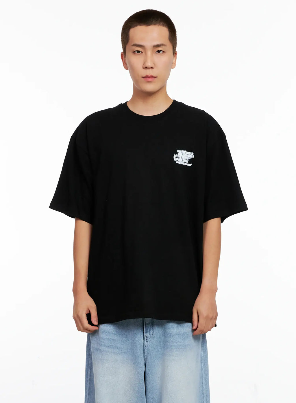 Men's Oversized Blurred Graphic Tee IG508