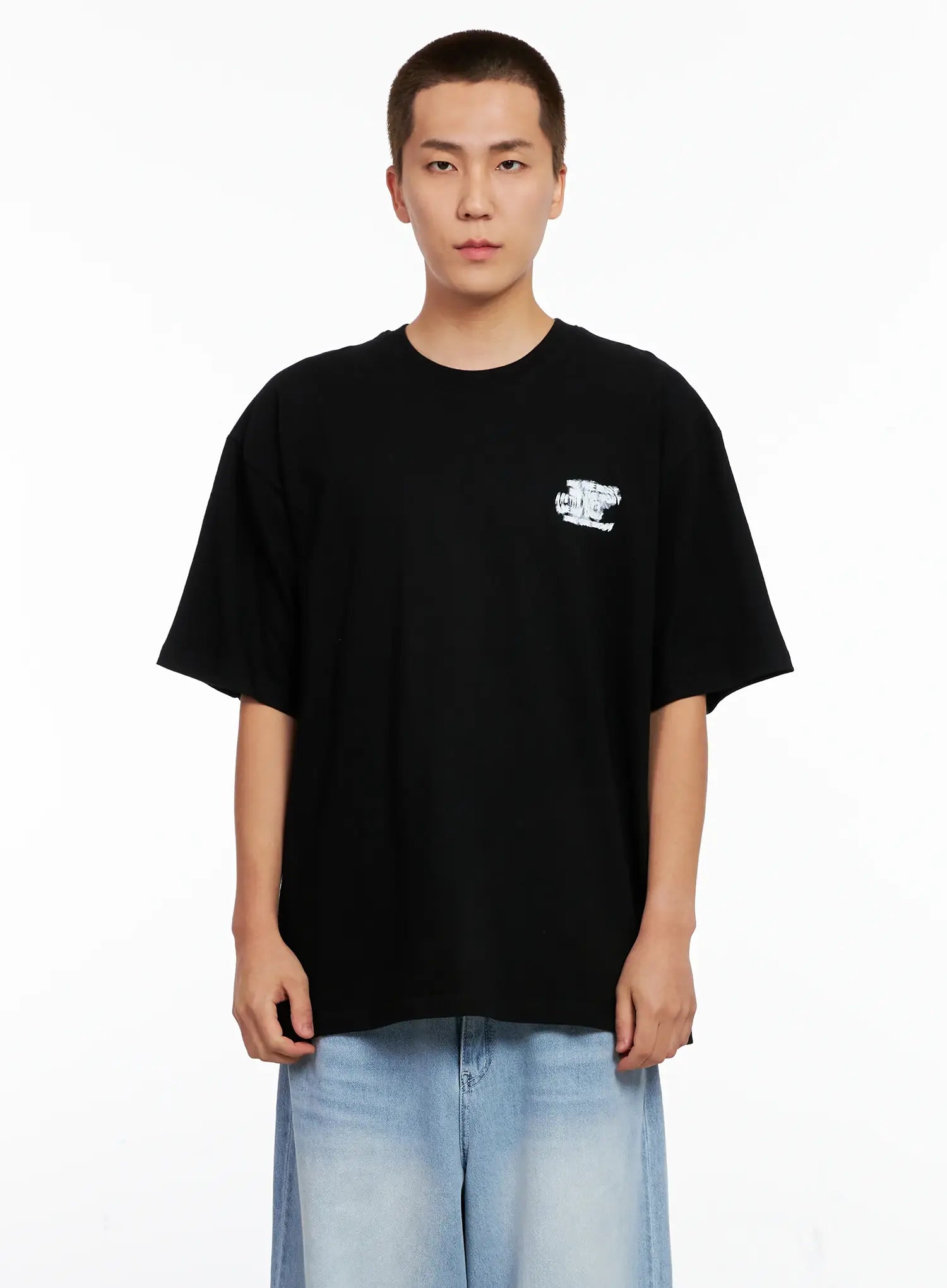 Men's Oversized Blurred Graphic Tee IG508