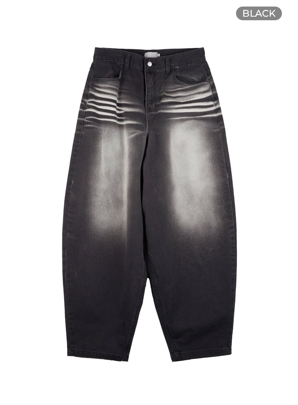 Men's Loose Fit Baggy Jeans (Black) IG409