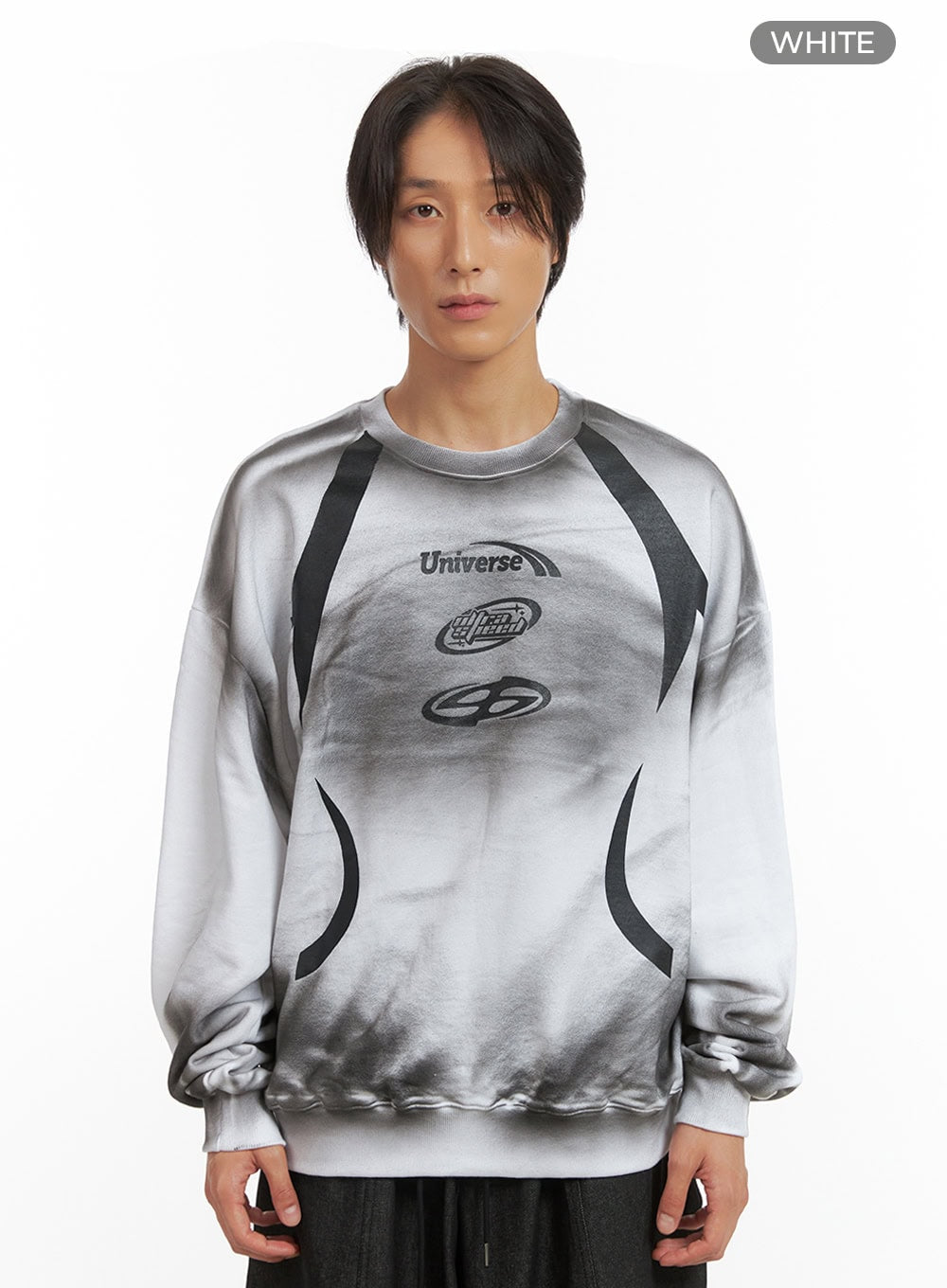 Men's Oversized Tie-Dye Graphic Sweatshirt IO402