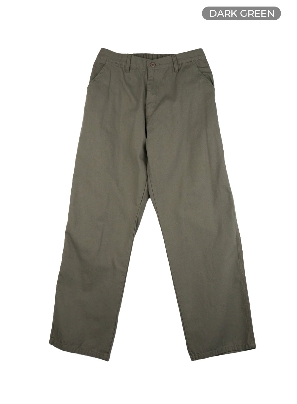 Men's Wide Fit Cotton Pants (Dark Green) IG402