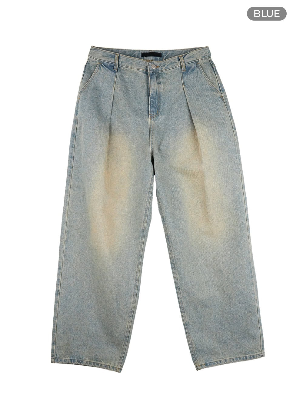Men's Washed Cotton Wide Fit Jeans IS412