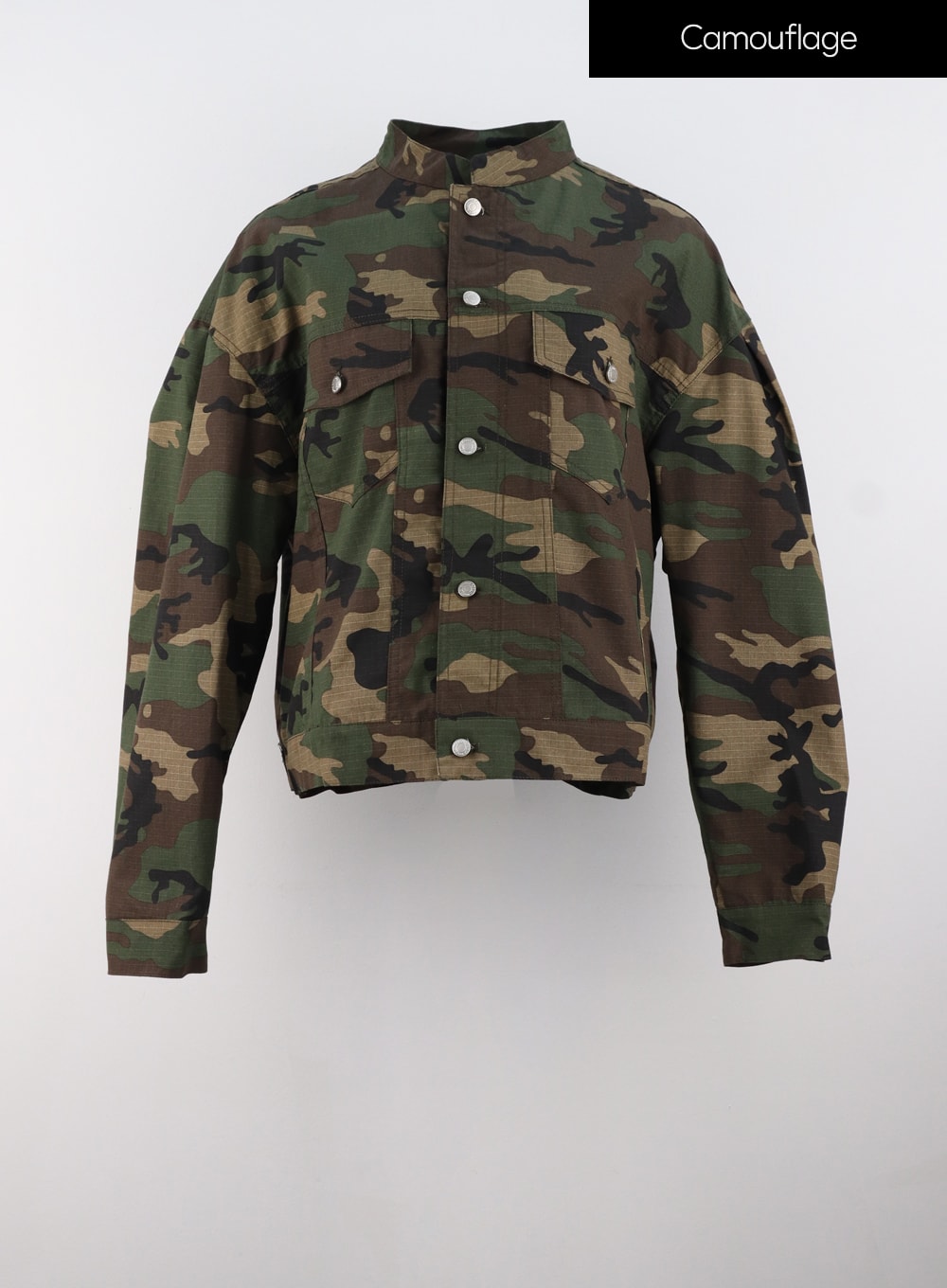 Collarless Camo Jacket IS322