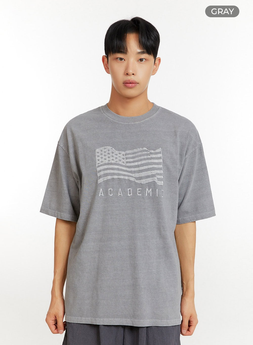 Men's Graphic Lettering T-Shirt IU427