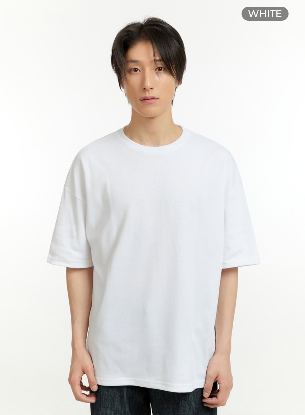 Men's Oversize Round Neck T-Shirt (White) IL418