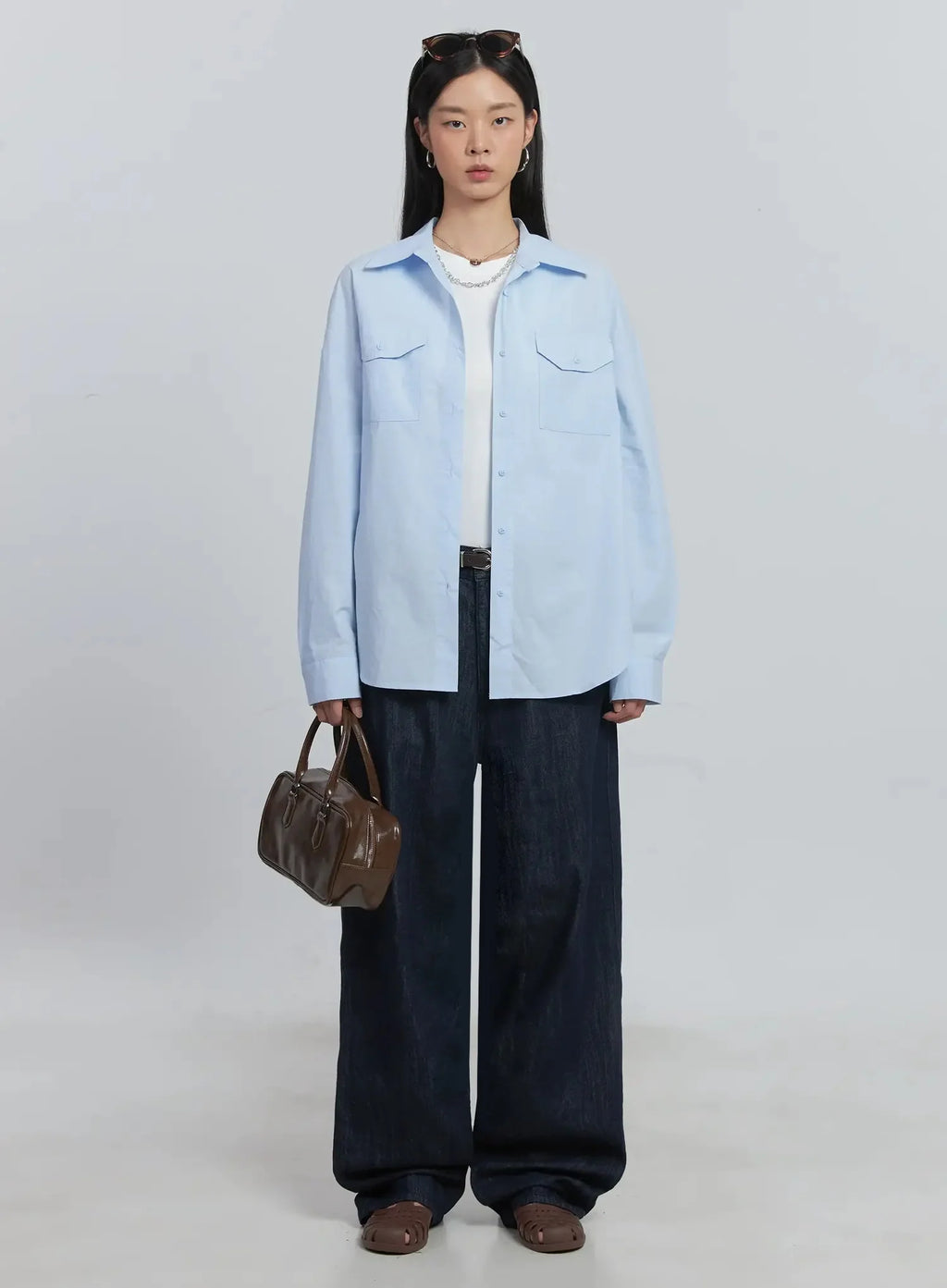 Collared Button-Up Shirt IU512