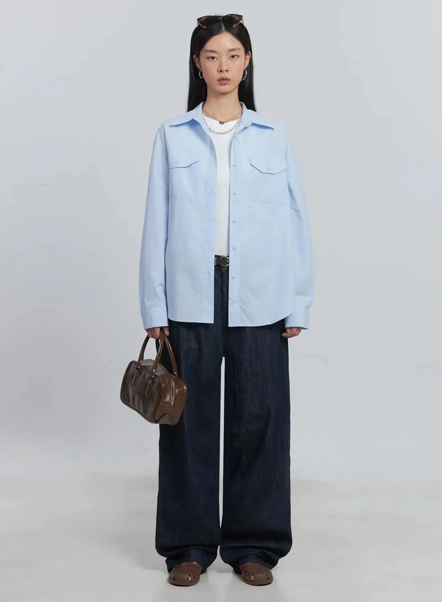 Collared Button-Up Shirt IU512