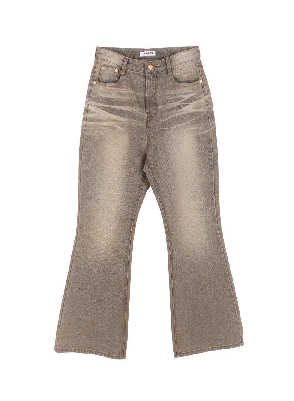 Sherry Washed Slim-Fit Bootcut Jeans IM528