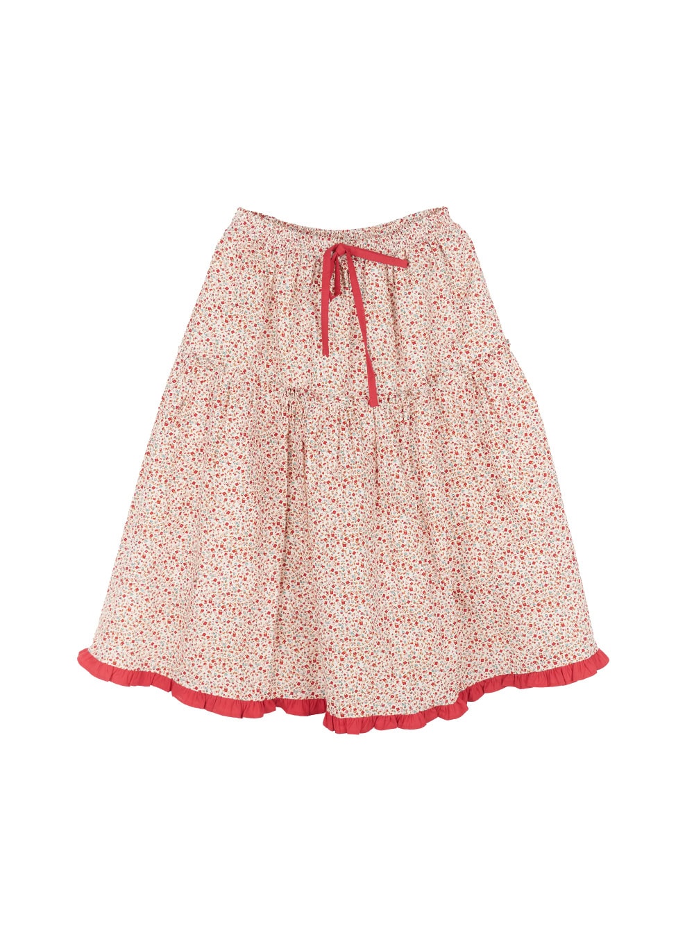 Picnic Floral Flare Midi Skirt IM528