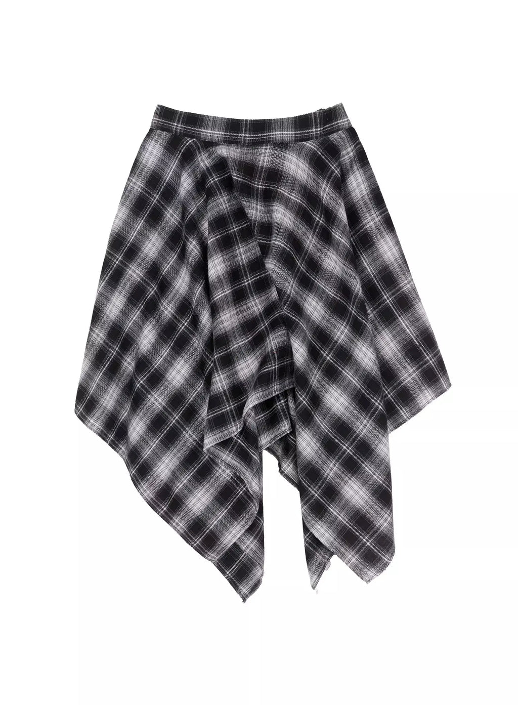 Asymmetrical Checkered Layered SkirtIG527