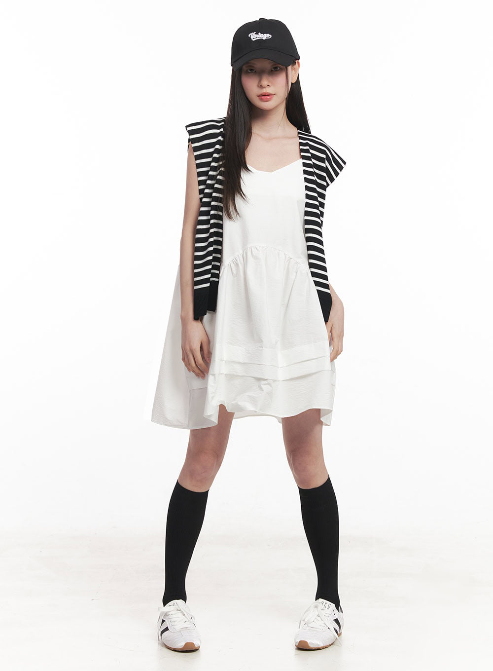 Flare V-Neck Cami Mini Dress IY509