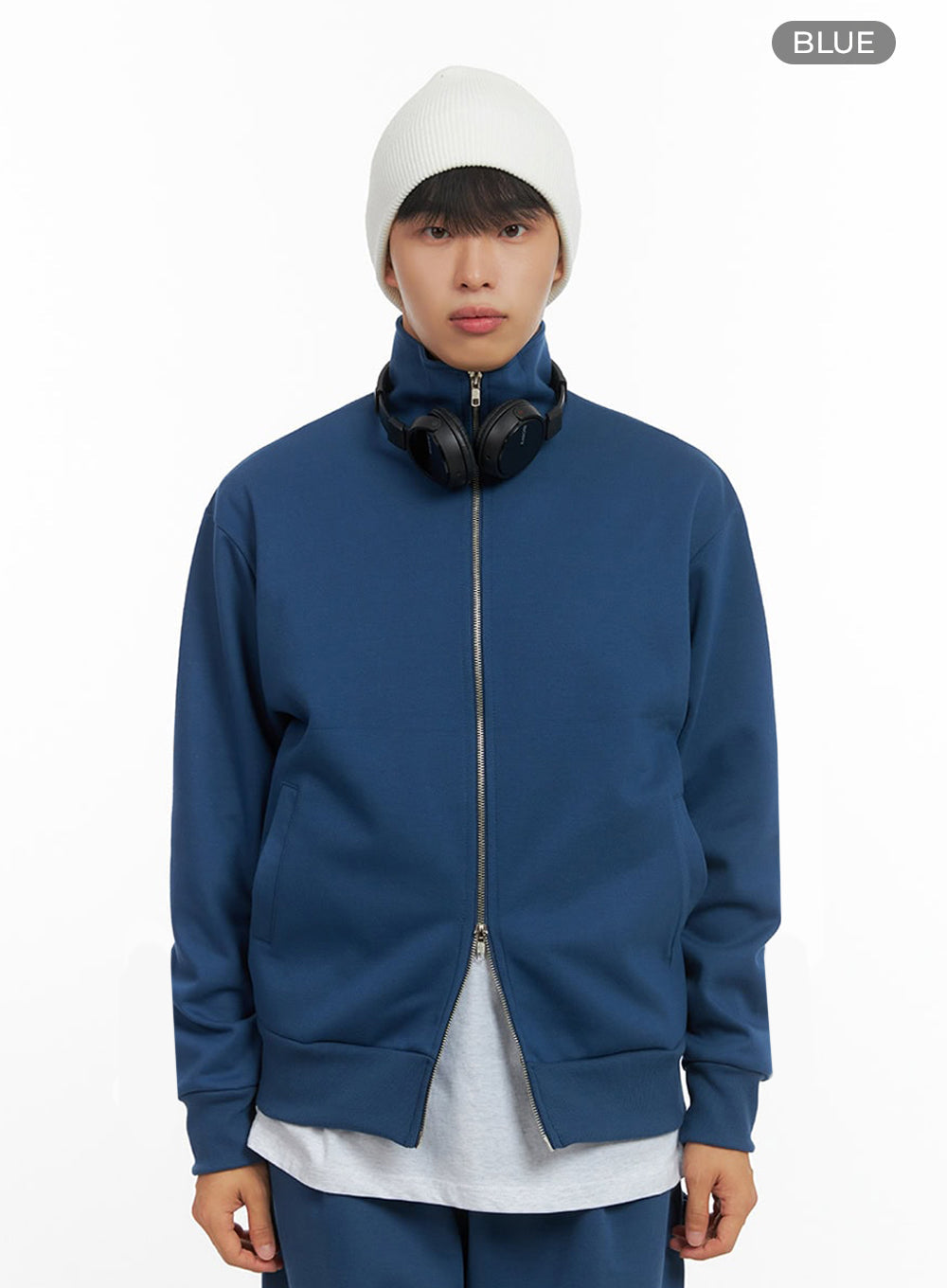 Men's Two-Way Zip-Up Turtleneck Sweatshirt IO420