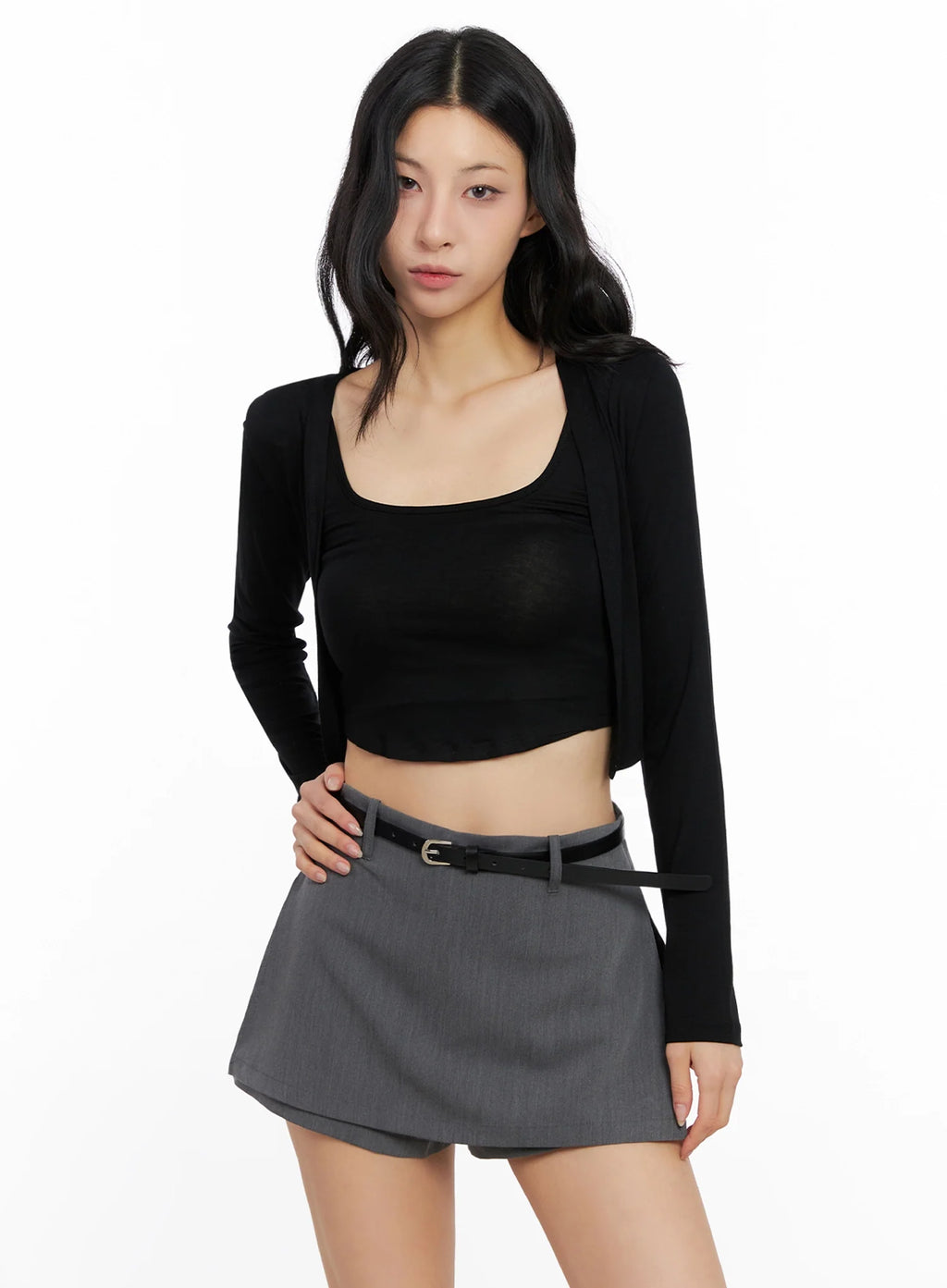 Cropped Tank & Cardigan Set IG508