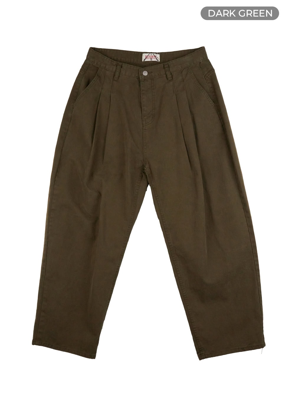 Men's Pintucked Wide Fit Pants IO417