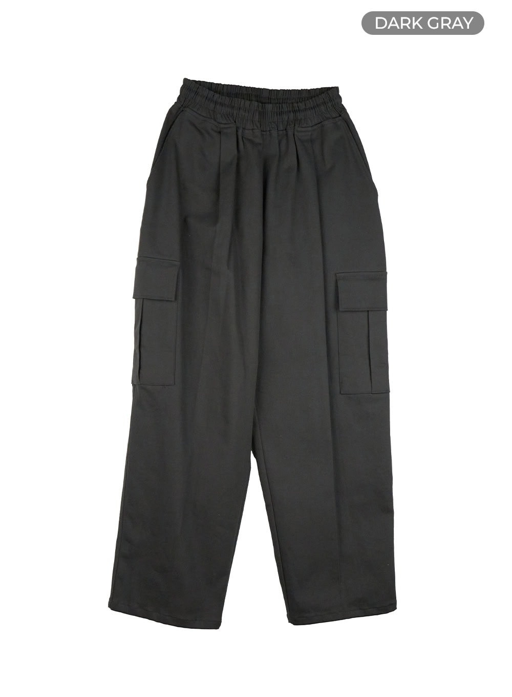 Men's Solid Cargo Pants (Dark Gray) IU414