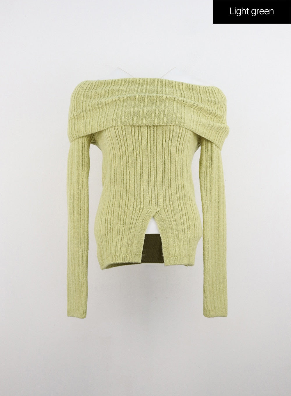 Off-Shoulder Rib Sweater IO320
