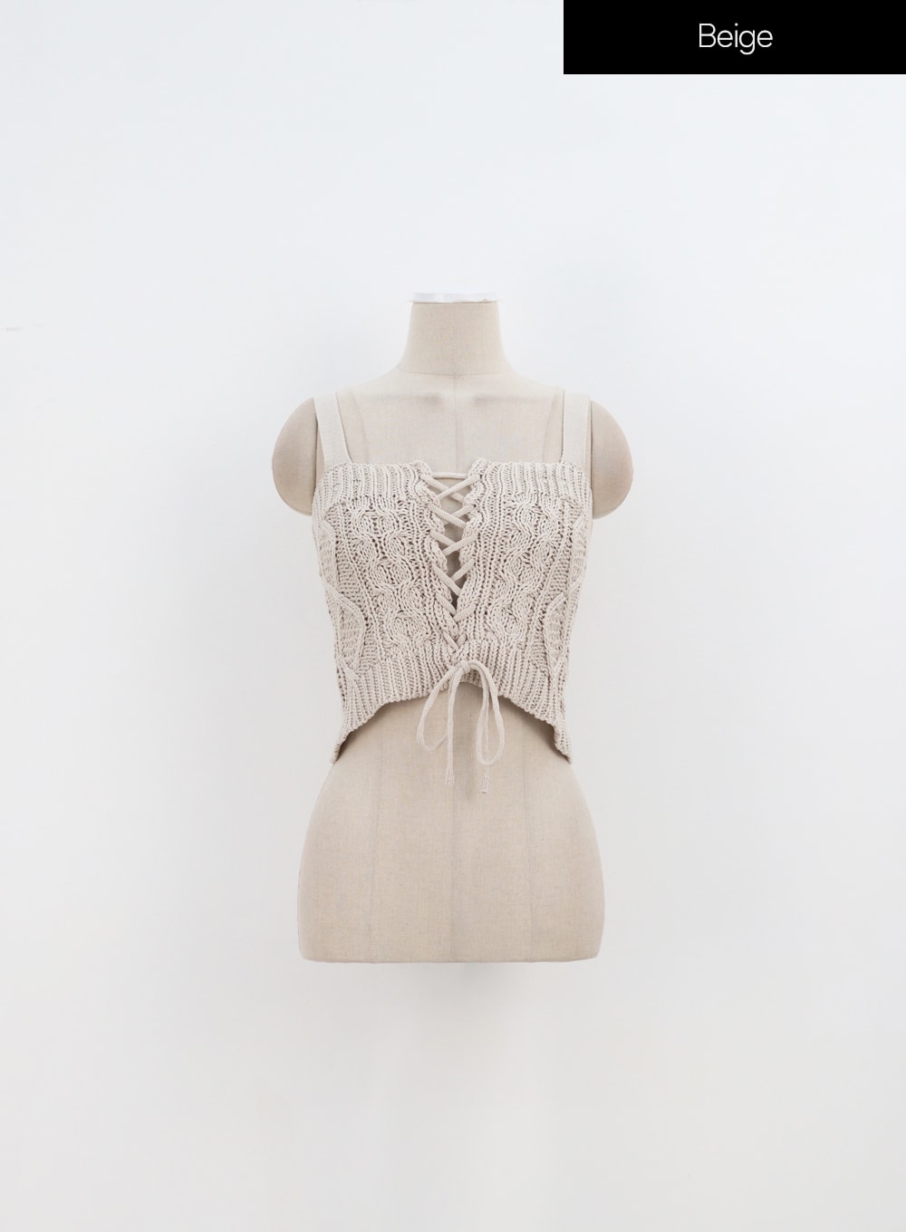 Lace-Up Knit Top IA327