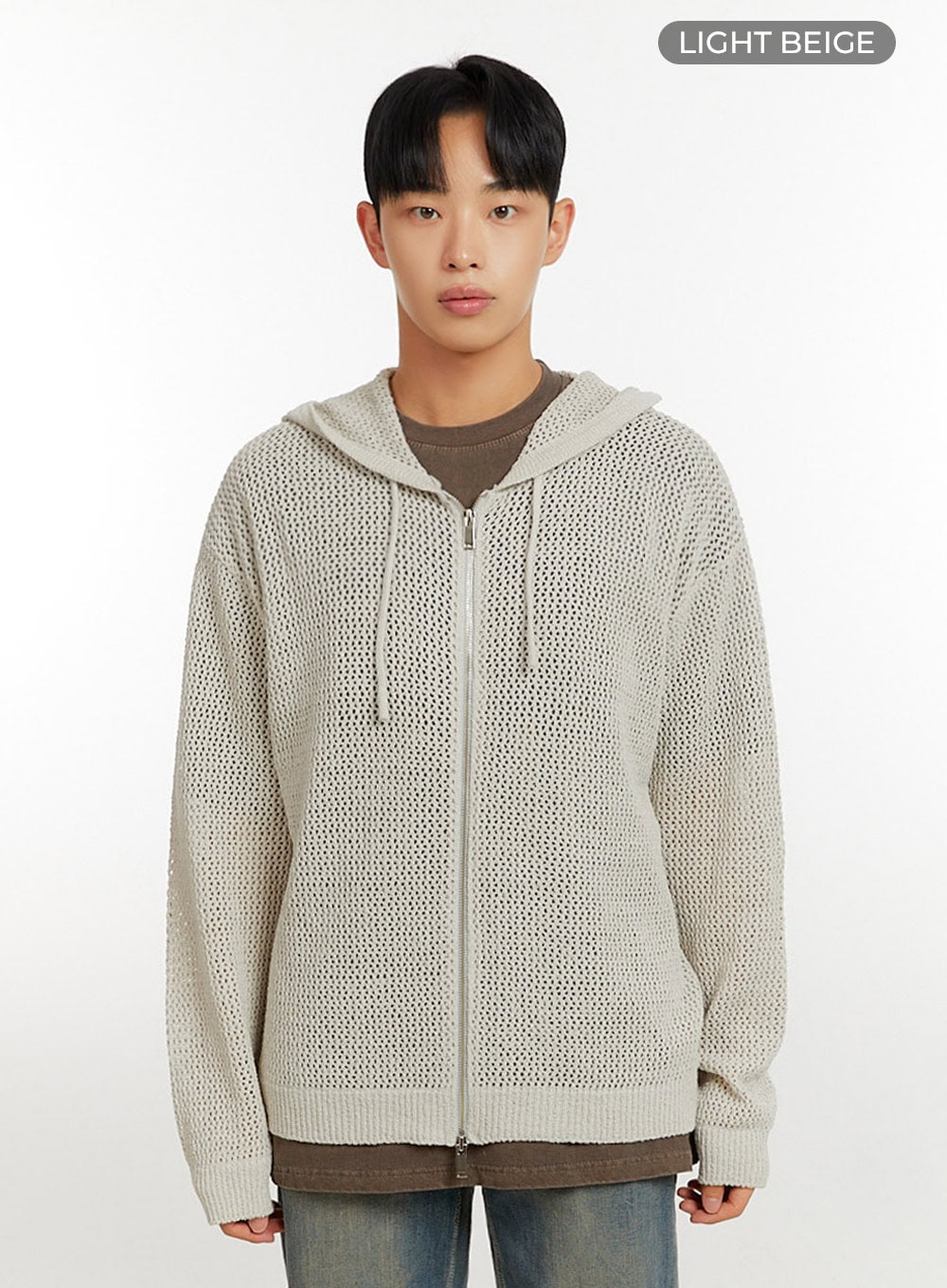 Men's Mesh Zip-Up Hoodie IU426