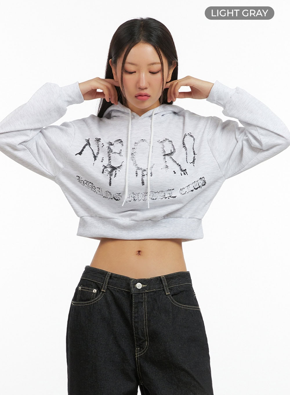 Acubi Graphic Crop Hoodie IS402