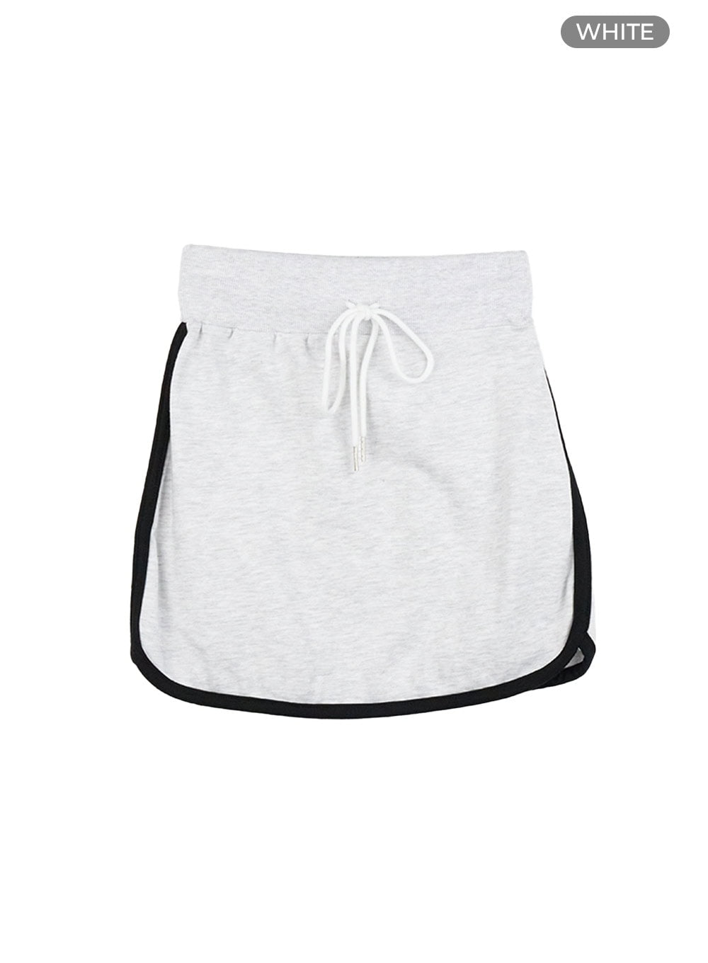 Cotton Banded Track Mini Skirt IS427