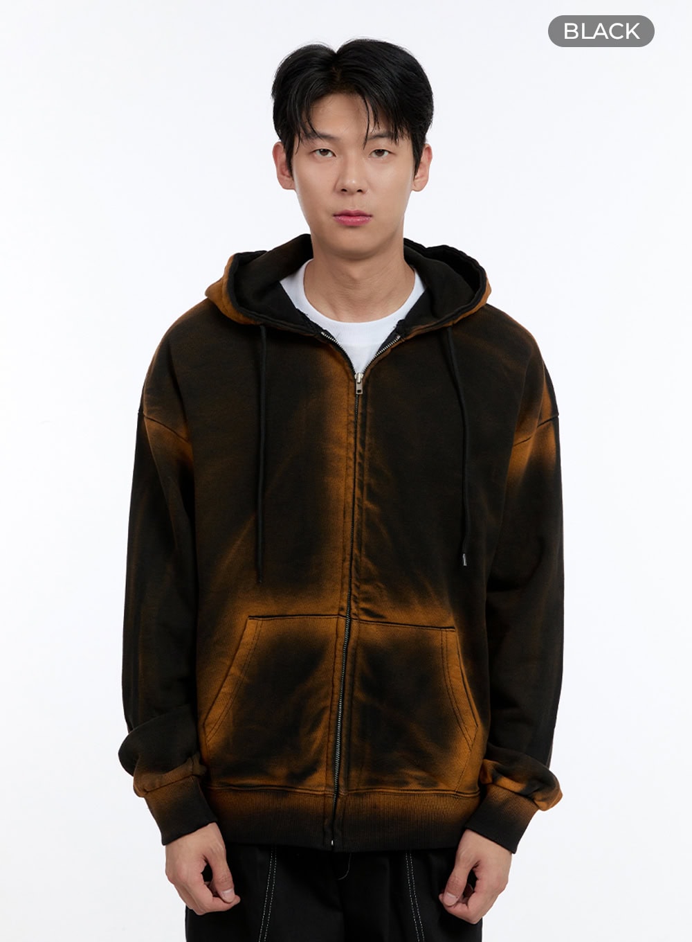 Men's Vintage Washed Hoodie Jacket IG427