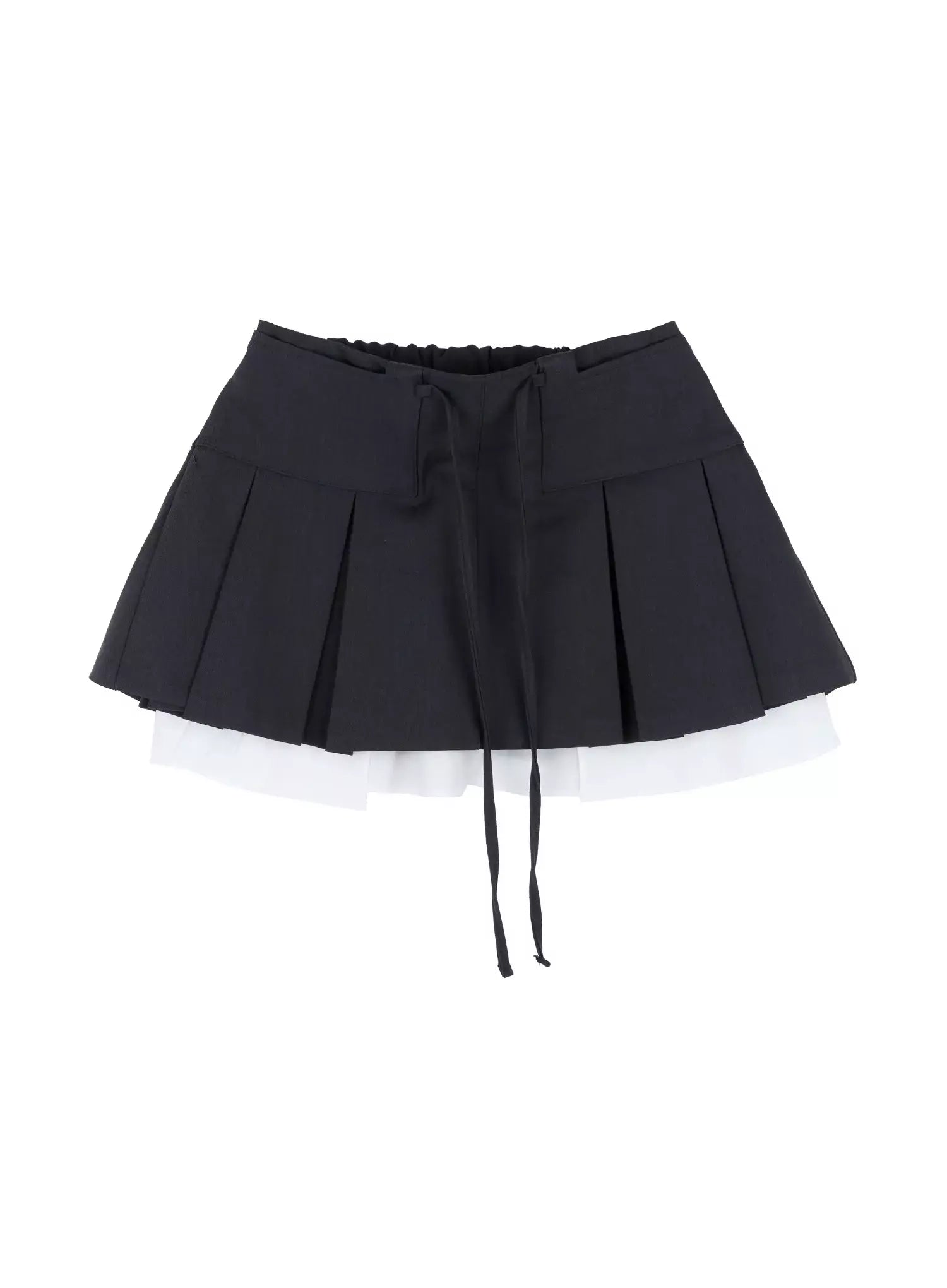 Layered Pleated Mini Skirt IS516