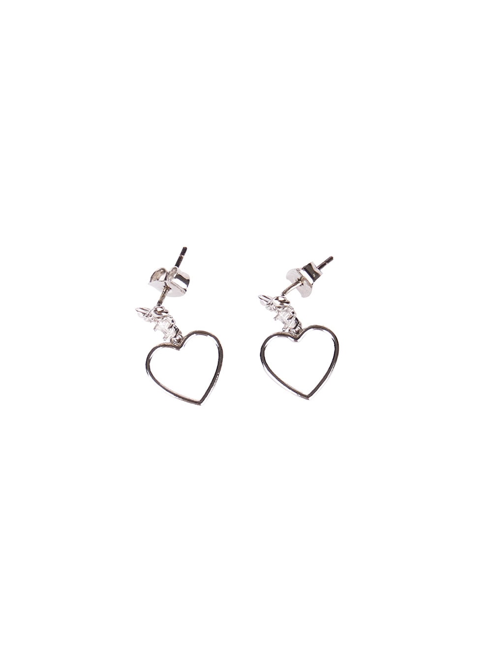 Adorable Heart Ribbon Earrings IF527
