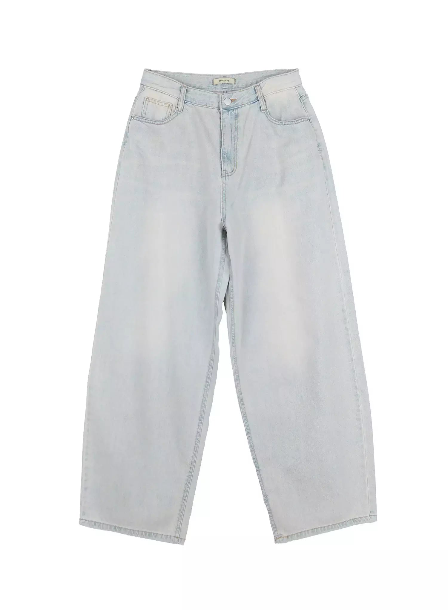 Xiaoting Vintage Style Wide-Leg Denim IL531