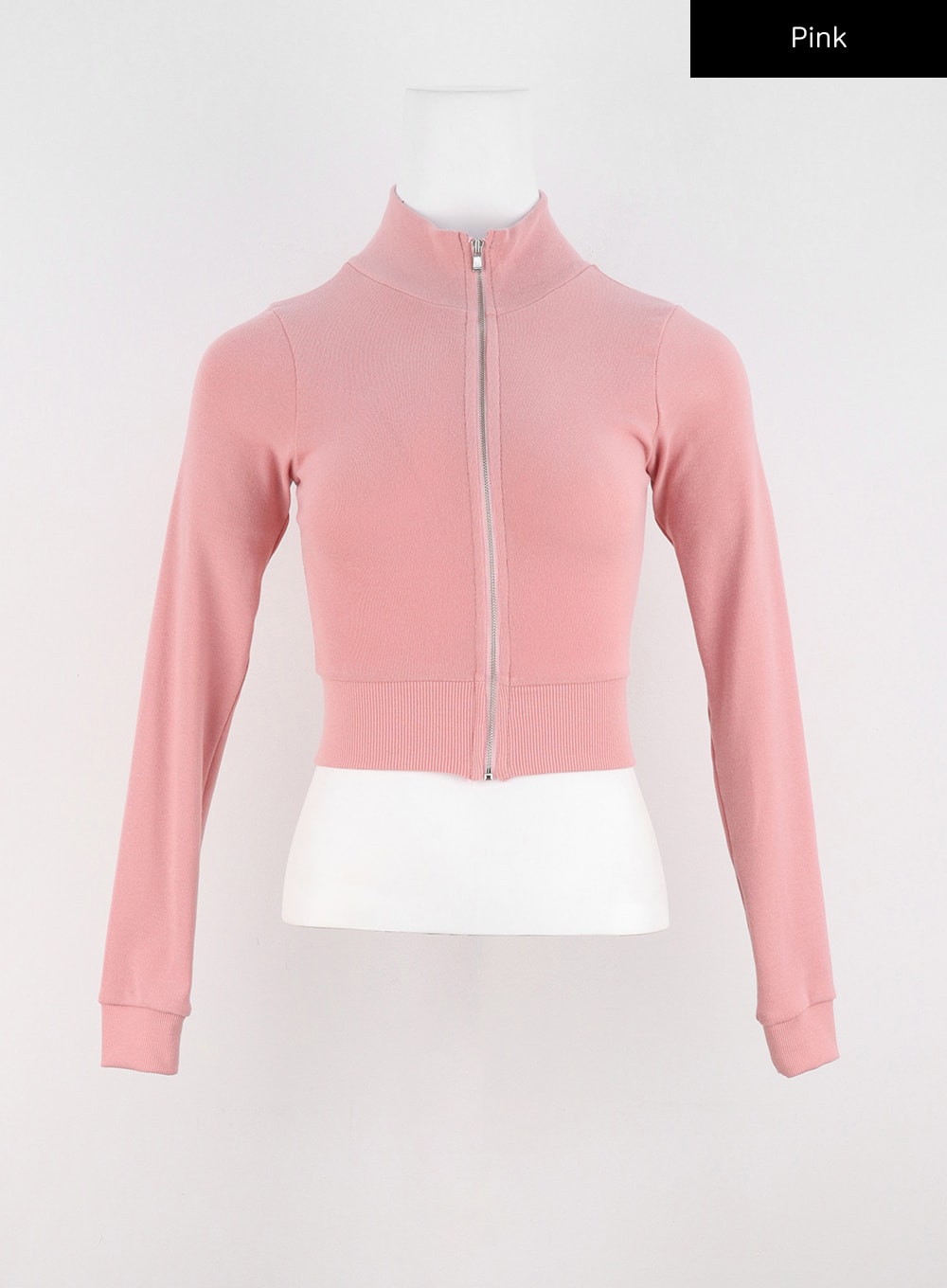 Slim Fit Crop Zip-Up IO326