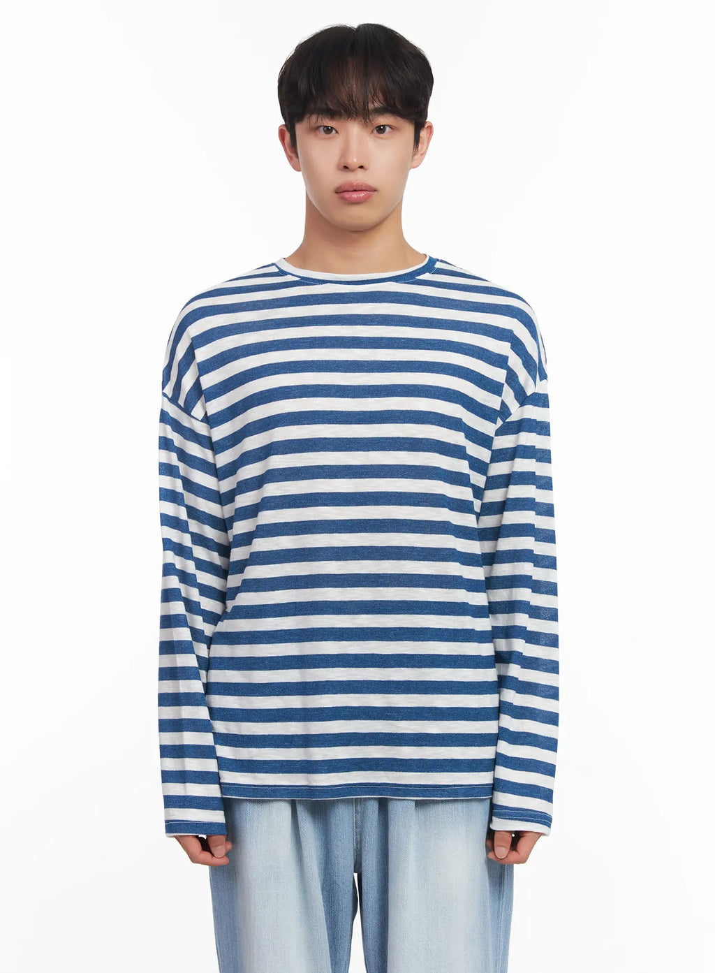 Men's Striped Long-Sleeve Tee IU519