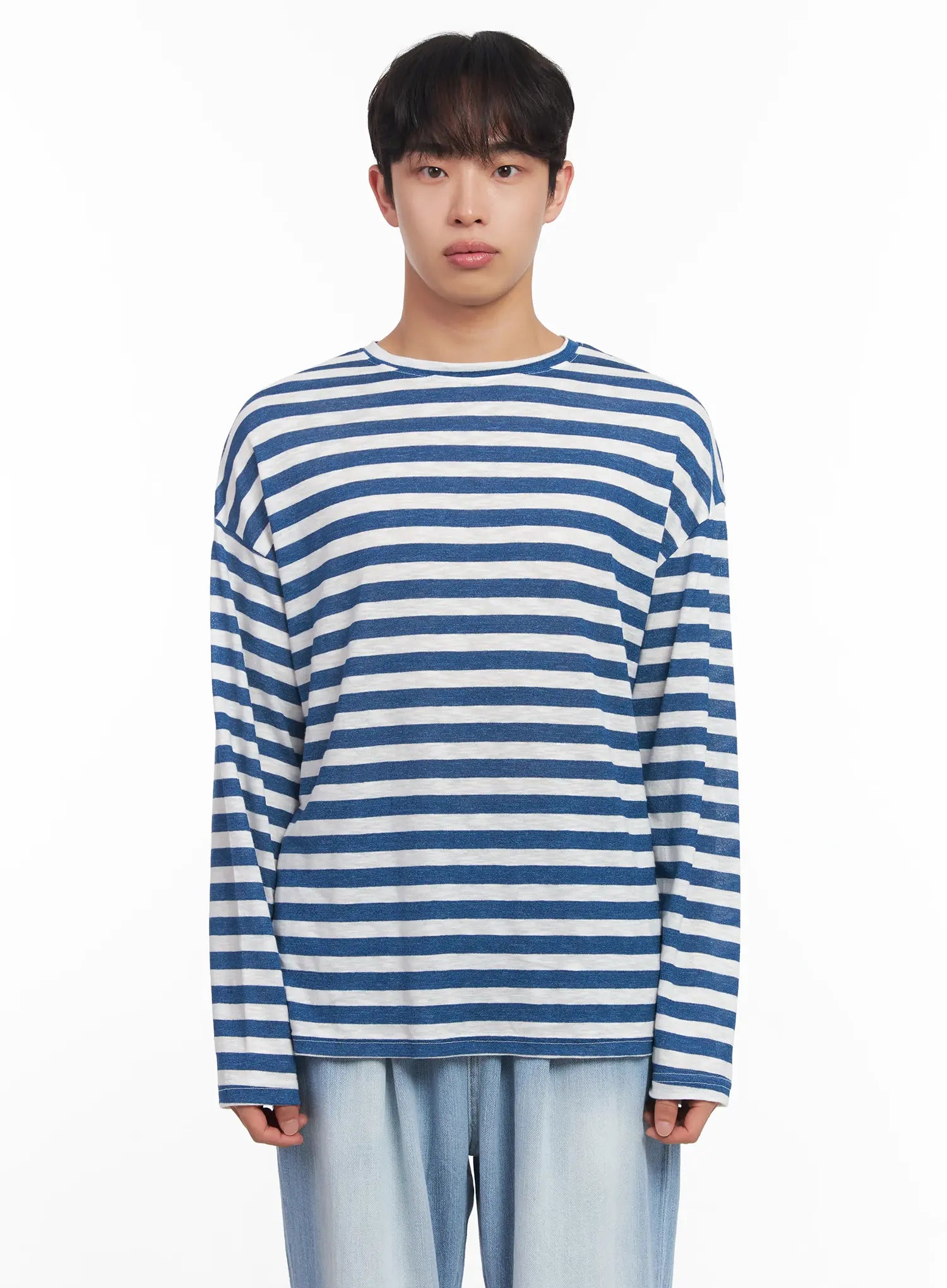 Men's Striped Long-Sleeve Tee IU519