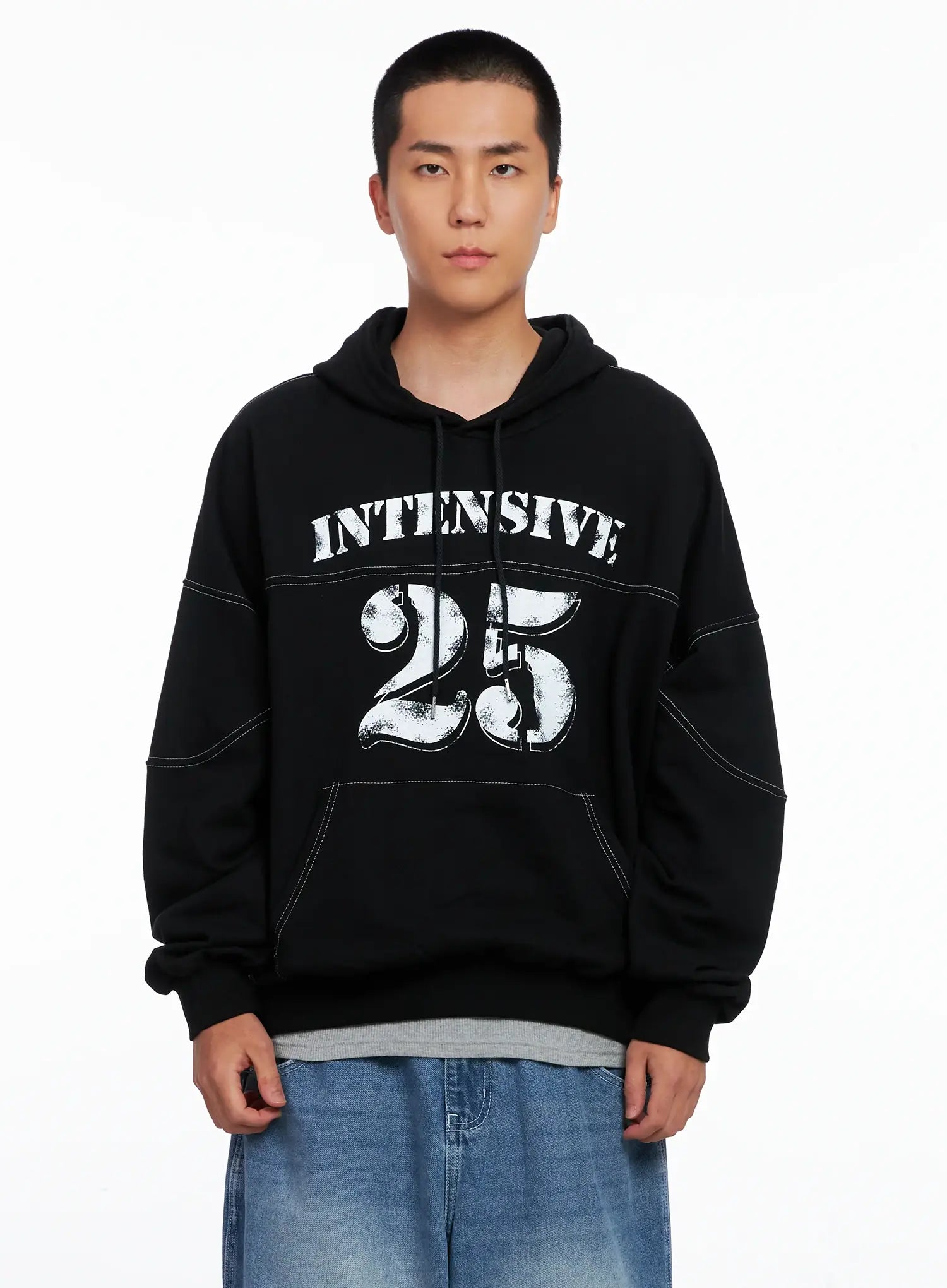 Men's Stitched Graphic Hoodie IS510