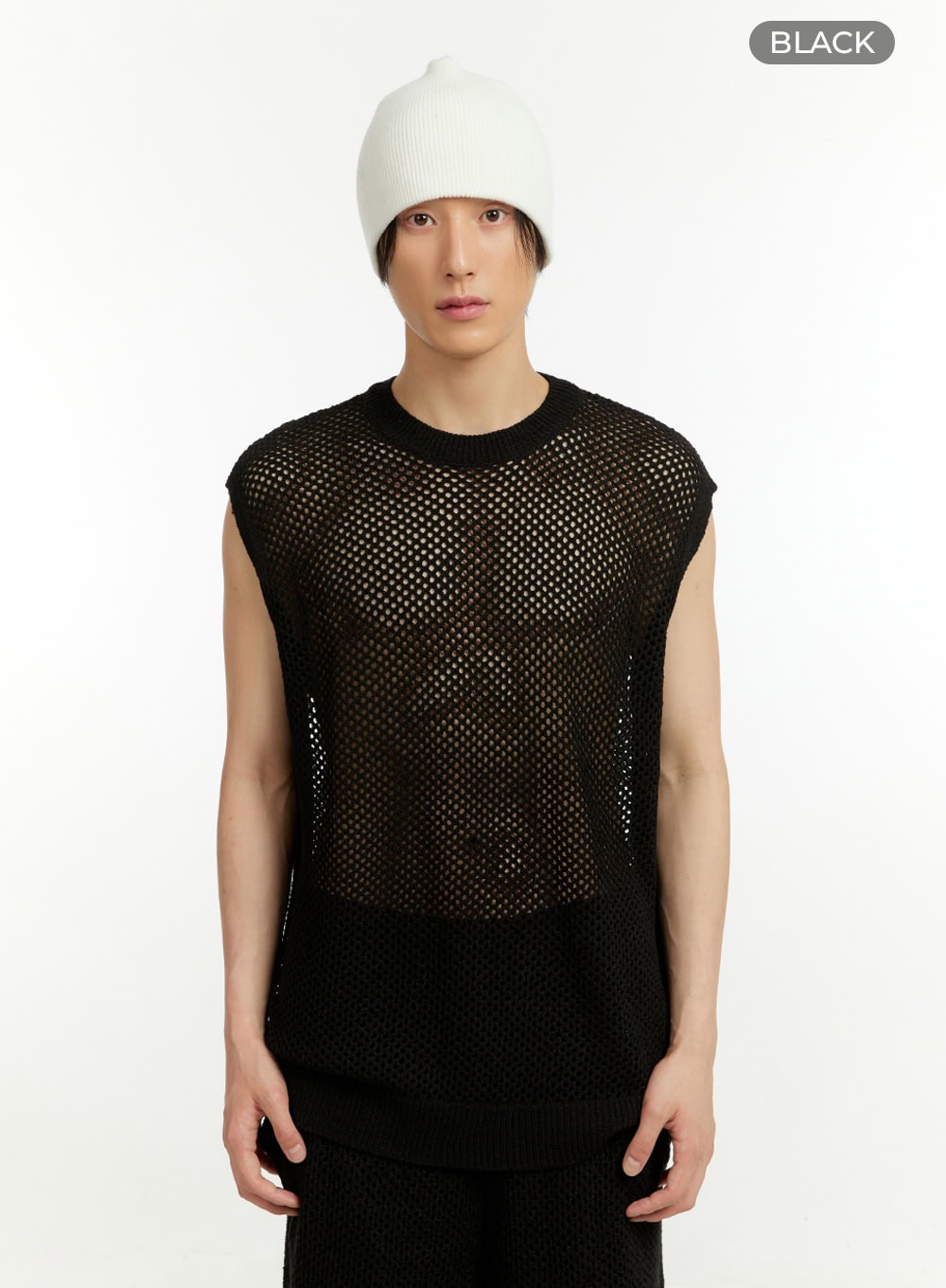 Men's Sheer Sleeveless Top IL418