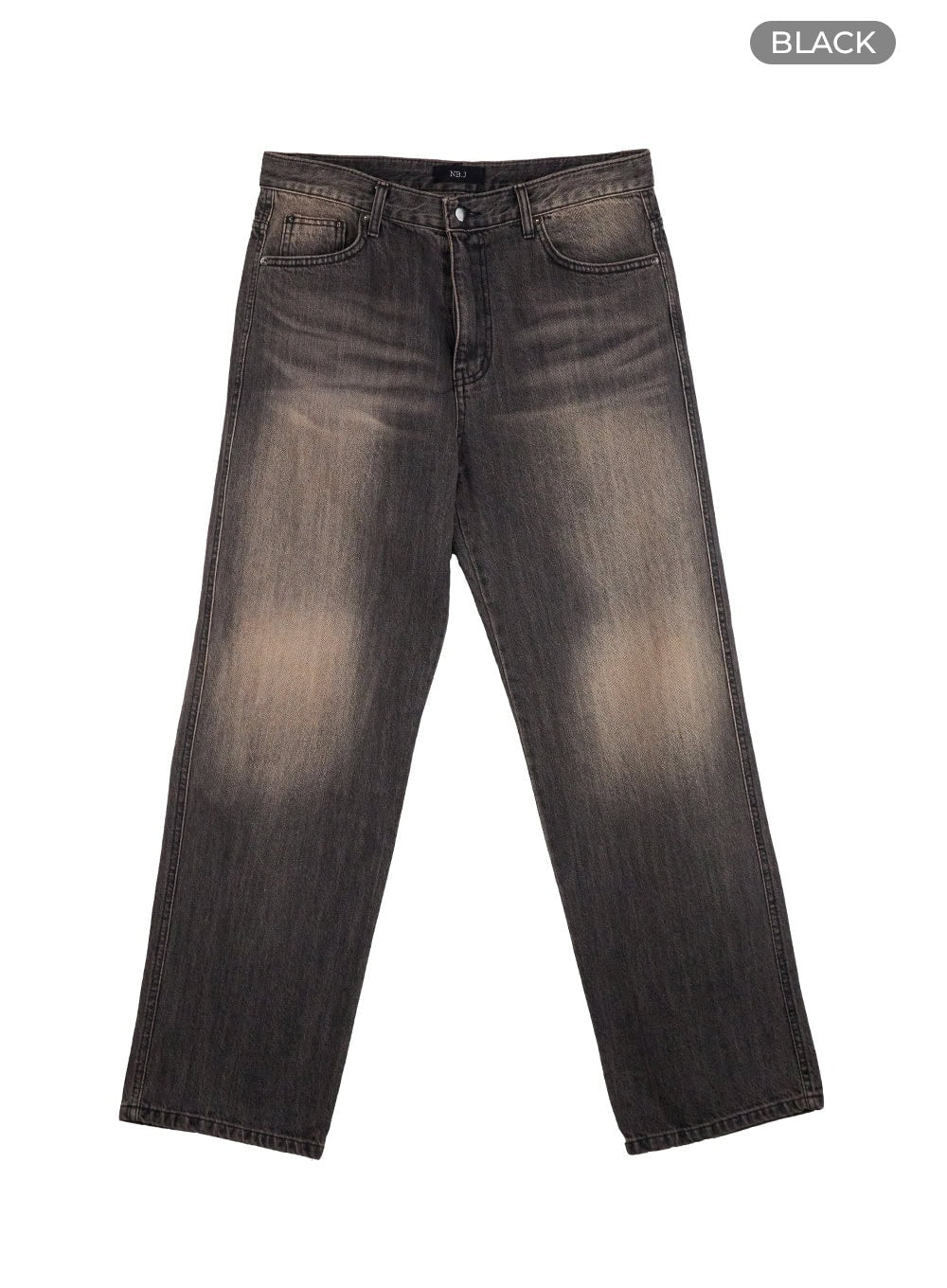 Men's Washed Wide Leg Jeans IO420