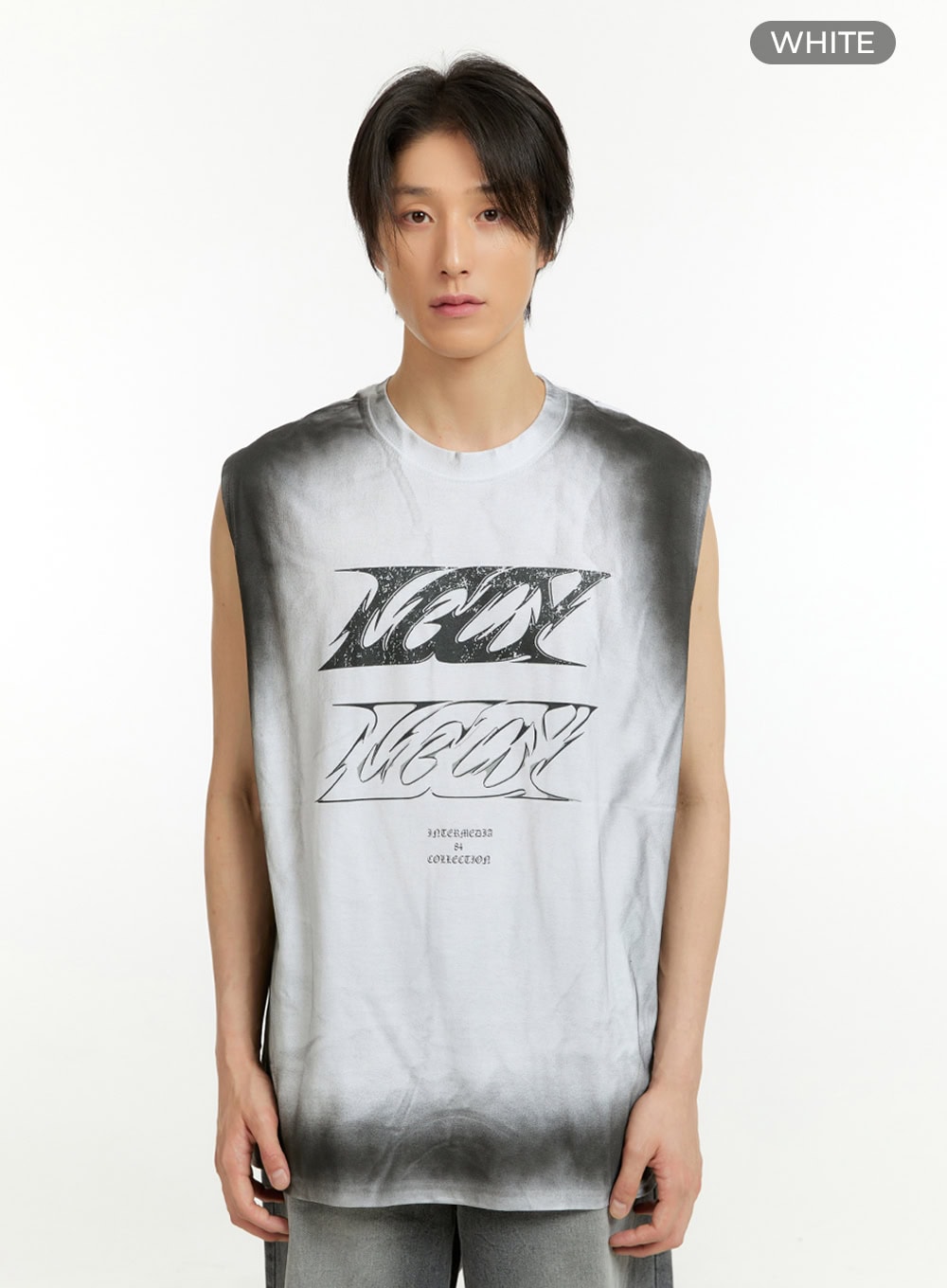 Men's Cotton Graphic Sleeveless T-Shirt IL418