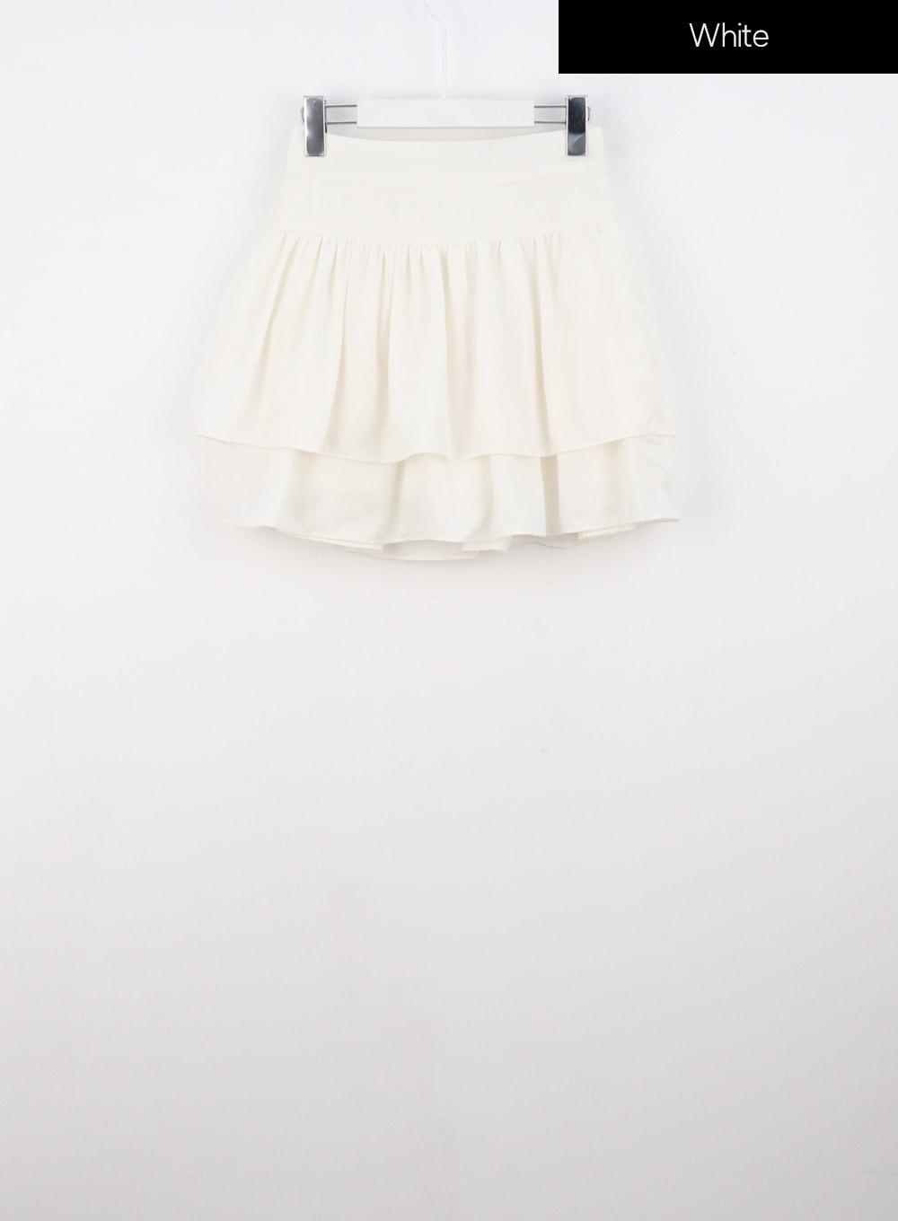 Tiered Elastic Band Mini Skirt IS322