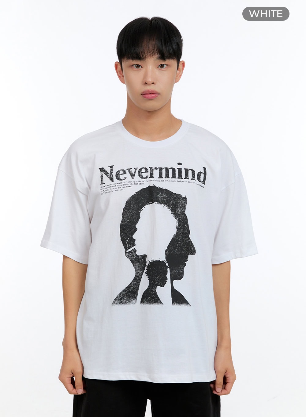 Men's Round Neck Graphic Cotton Tee IG422