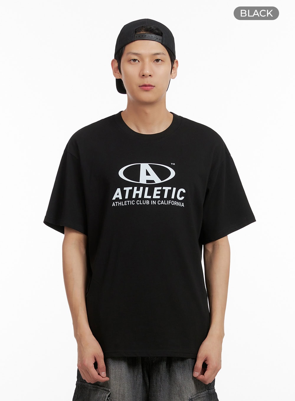 Men's Graphic Round Neck T-Shirt (Black) IL404