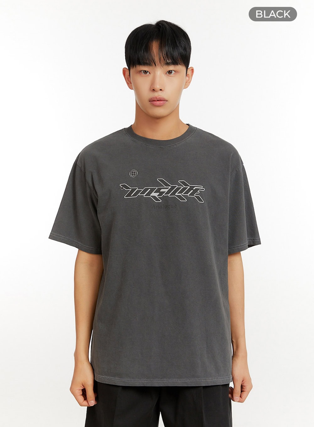 Men's Cotton Graphic Round Neck T-Shirt IU427