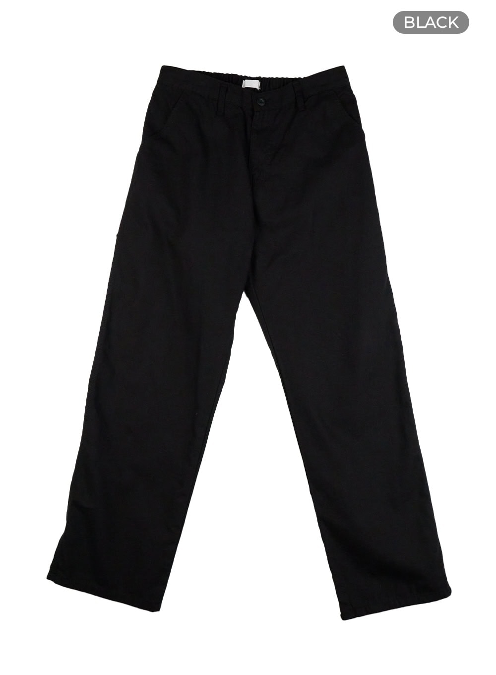 Men's Wide Fit Cotton Pants (Black) IG402