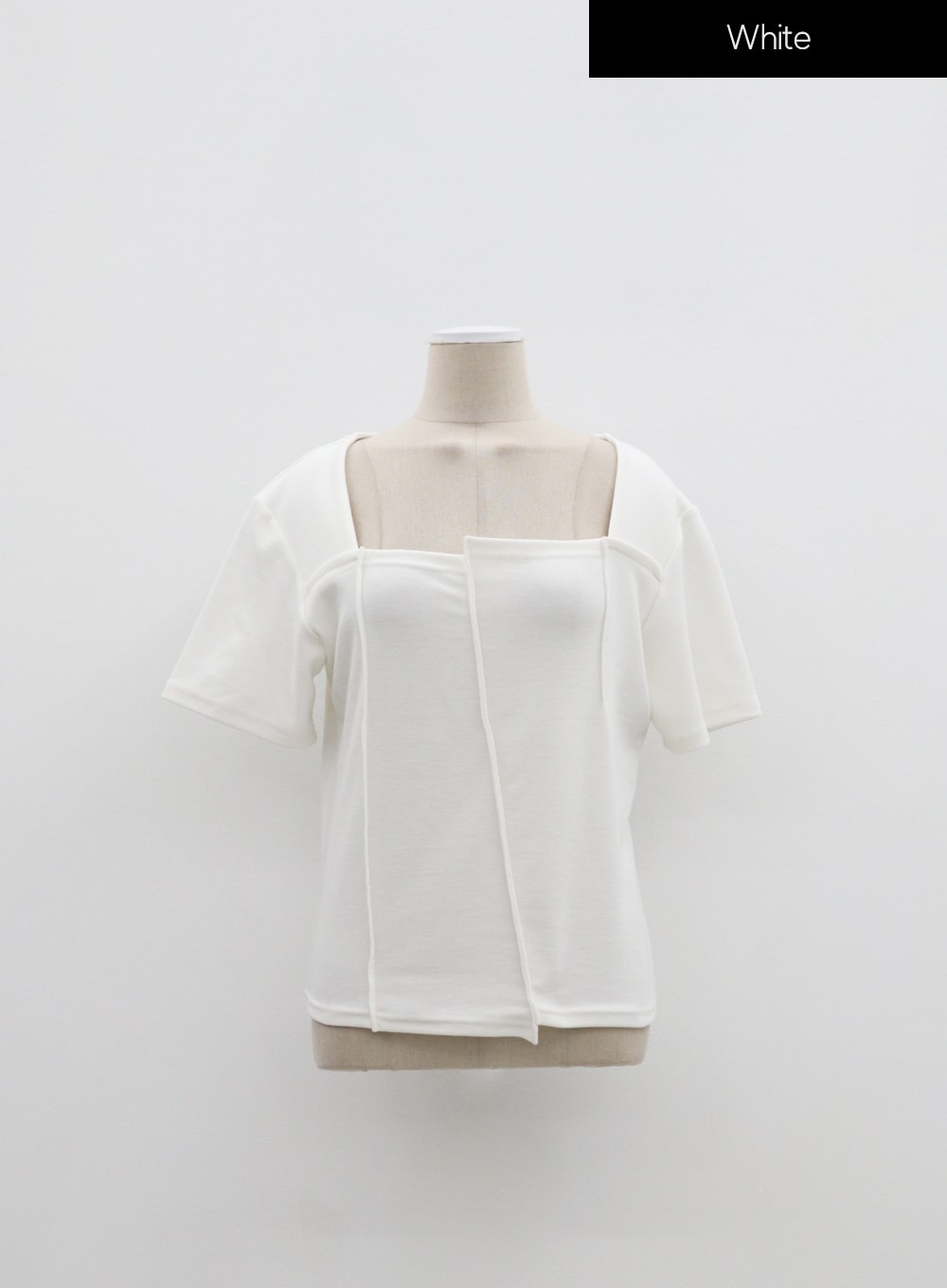 Plus Square Neck Crop T-Shirt IF317